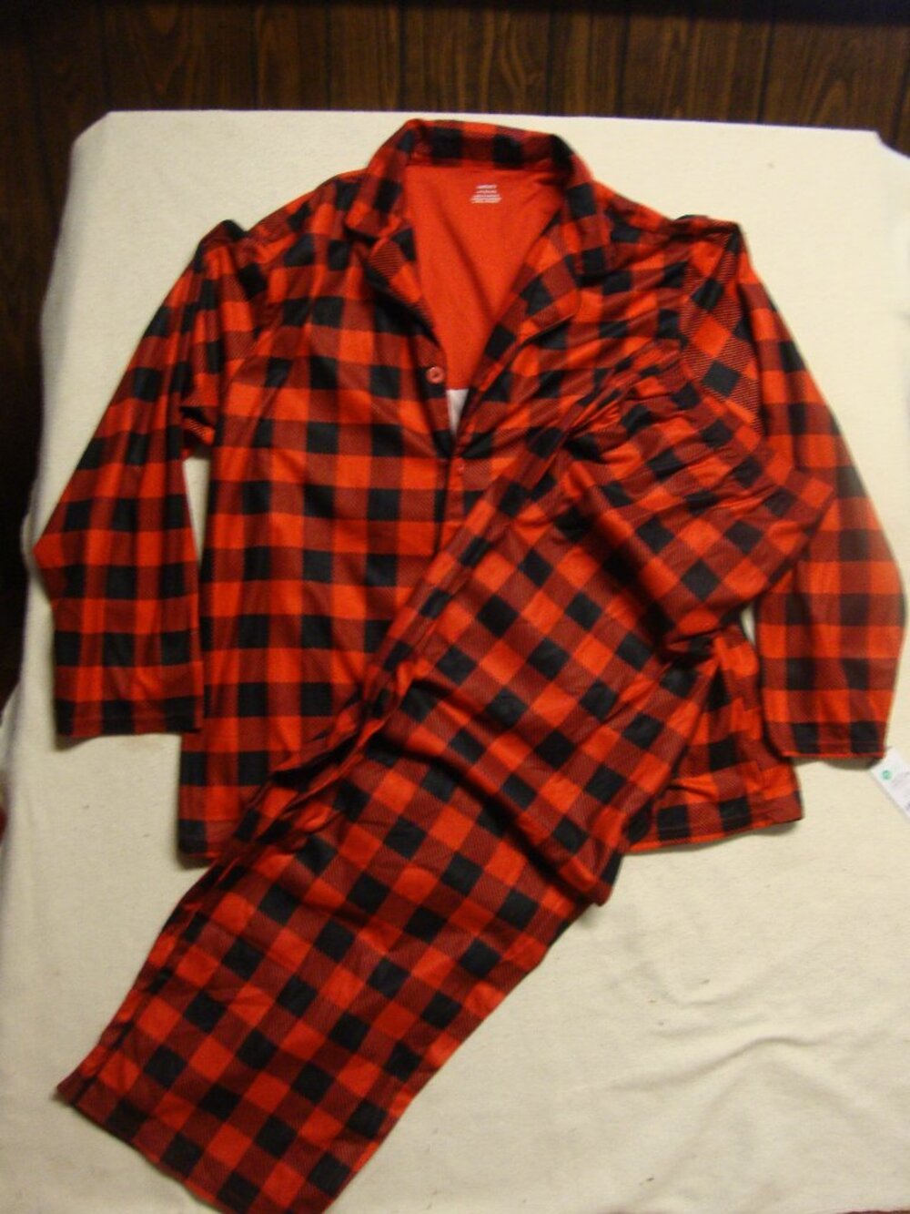 CARTERS Red Black Checks Pajamas Mens XXL  NWT